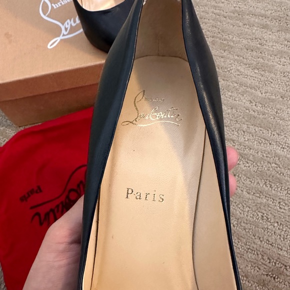 Christian Louboutin Shiny Nappa Big Lips 120 Pumps 38 Black - Picture 9 of 15